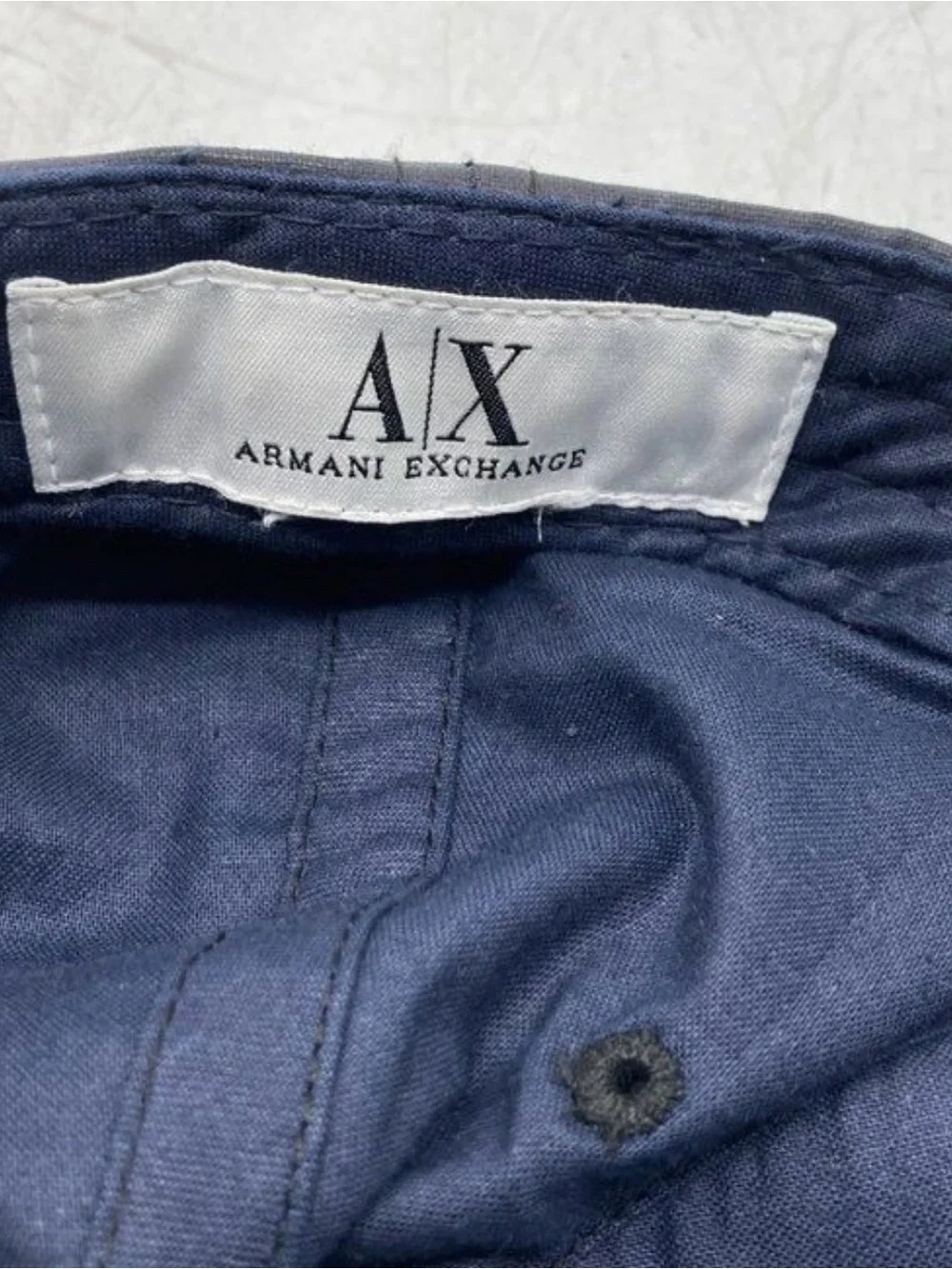 Armani Exchange Men's Black Logo adjustable strap Baseball Cap